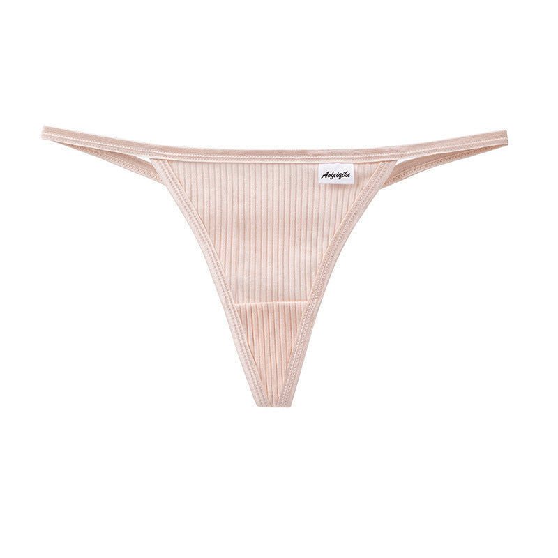 Sexy Threaded Cotton Seamless Thong