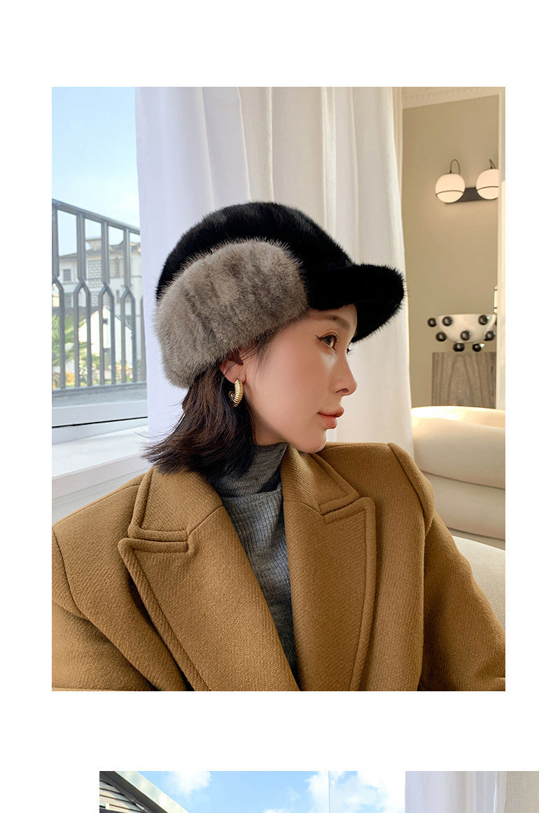 Warm Mink Fur Ear Flap Hat - Unisex Winter Accessory