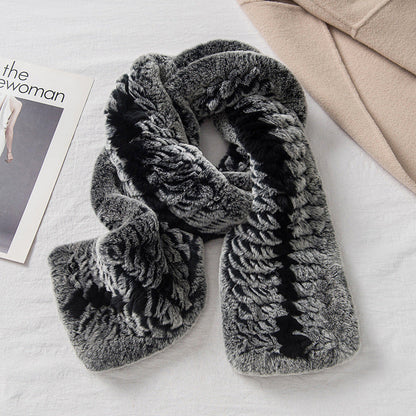 Warm Real Rabbit Fur Scarf - Winter Accessory