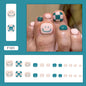 Smiley Face Lake Green Checkerboard Toe Nails