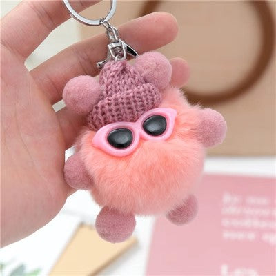 Real Rabbit Fur Rabbit Keychain Cute Fluffy Charm