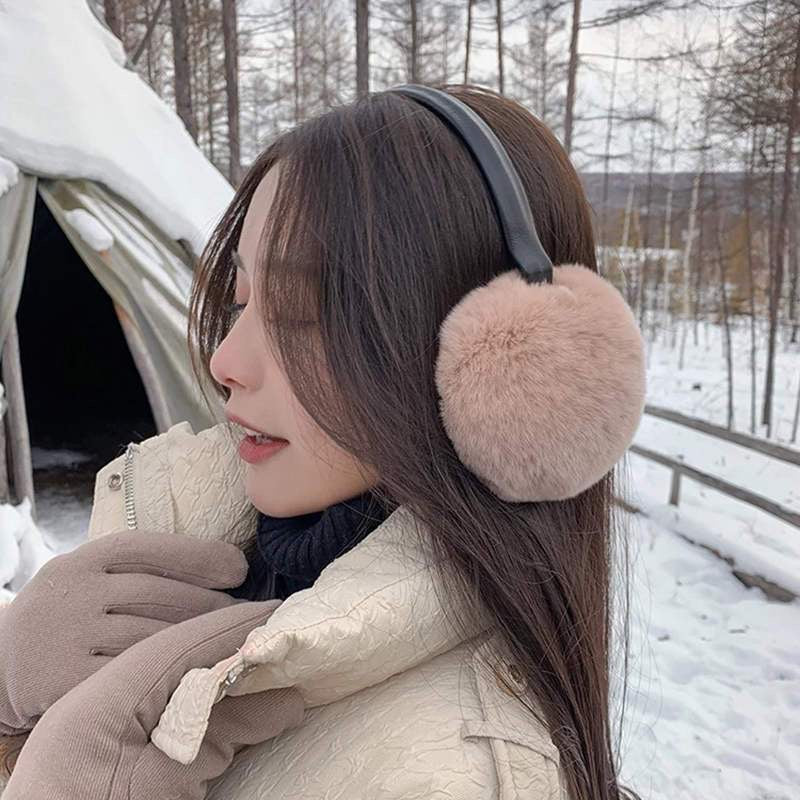 Cute Real Rabbit Fur Ear Muffs - Warm & Stylish