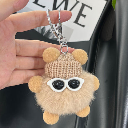 Cute Real Rabbit Fur Keychain - Car & Bag Charm