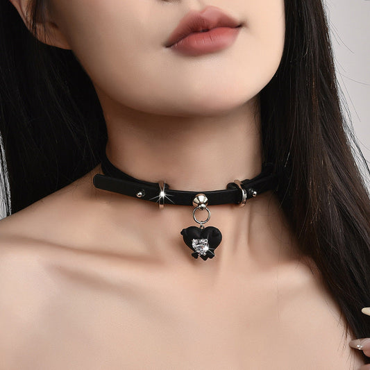 Spades Heart Pendant Choker