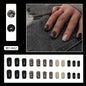 Aurora Flash Leopard Print Fall Nails 24 Pieces