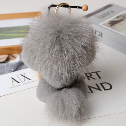 Cute Faux Fur Lion Charm - Keychain & Bag Accessory