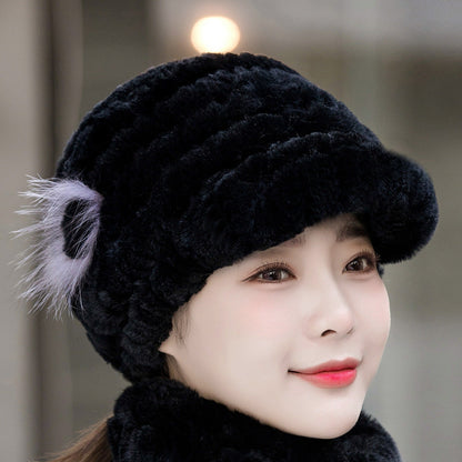 Winter Real Rabbit Fur Cap - Warm & Stylish