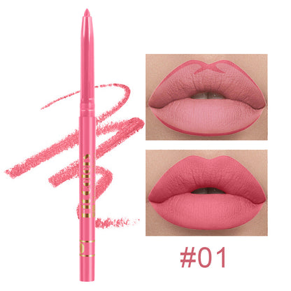 New Fashion 6-Color Matte Lip Liner Set for Long-Lasting Velvet Finish-Homeunderwear