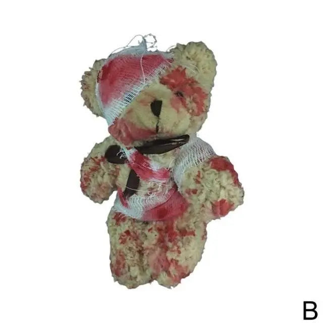 Free Shipping For 'OW!' Punk Bloody Injured Bear Bagchain Keychain