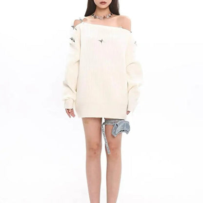 Free Shipping For 'Octans' Oversized Star Pattern Sweater