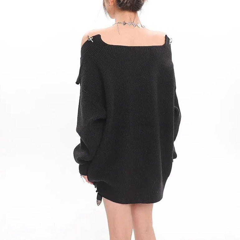 Free Shipping For 'Octans' Oversized Star Pattern Sweater