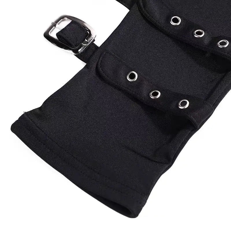 Free Shipping For 'Off Trail' Goth Grunge Buckle Gloves