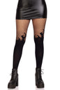 Free Shipping For Opaque Flame Tights With Fishnet Top