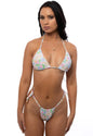 Free Shipping For Colored Digital Printing Double Fabric Bikini Set