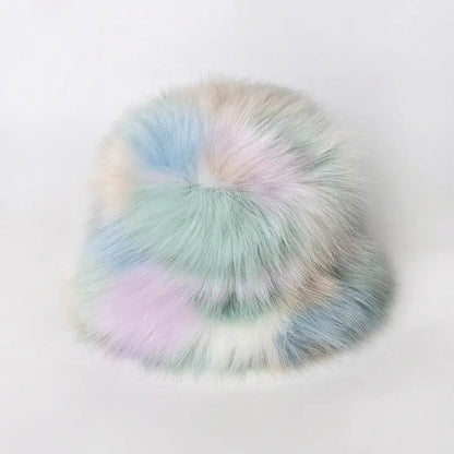 Free Shipping For 'Palette ' Furry Pride Pastel Rainbow Fluffy Hat