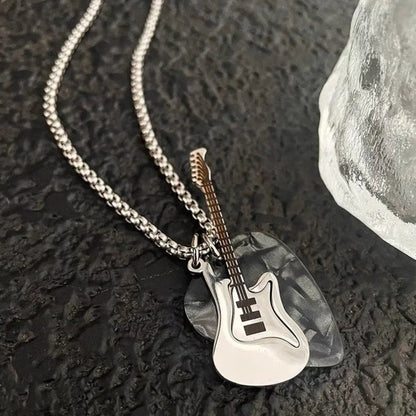 Free Shipping For 'Play It' Grunge Guitar Plectrum Necklace