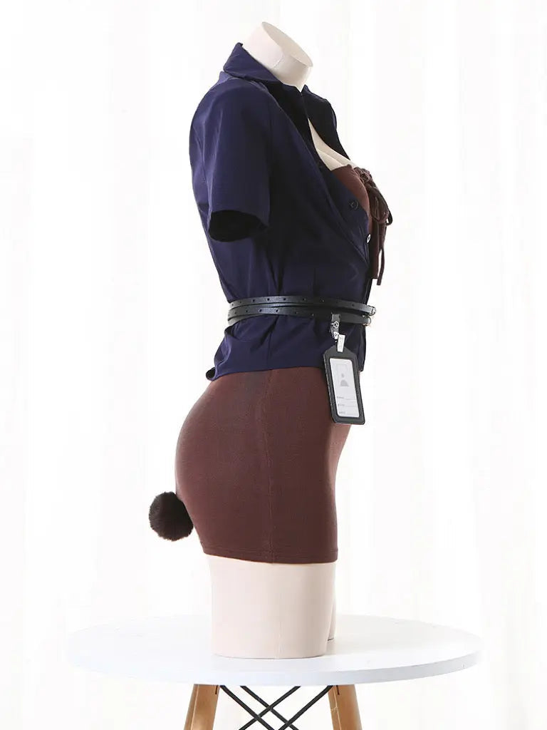 Free Shipping For 'Playing Dangerous' Officer 2 Pcs Costume Dress