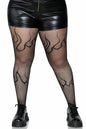 Free Shipping For Plus Size Flame Net Tights