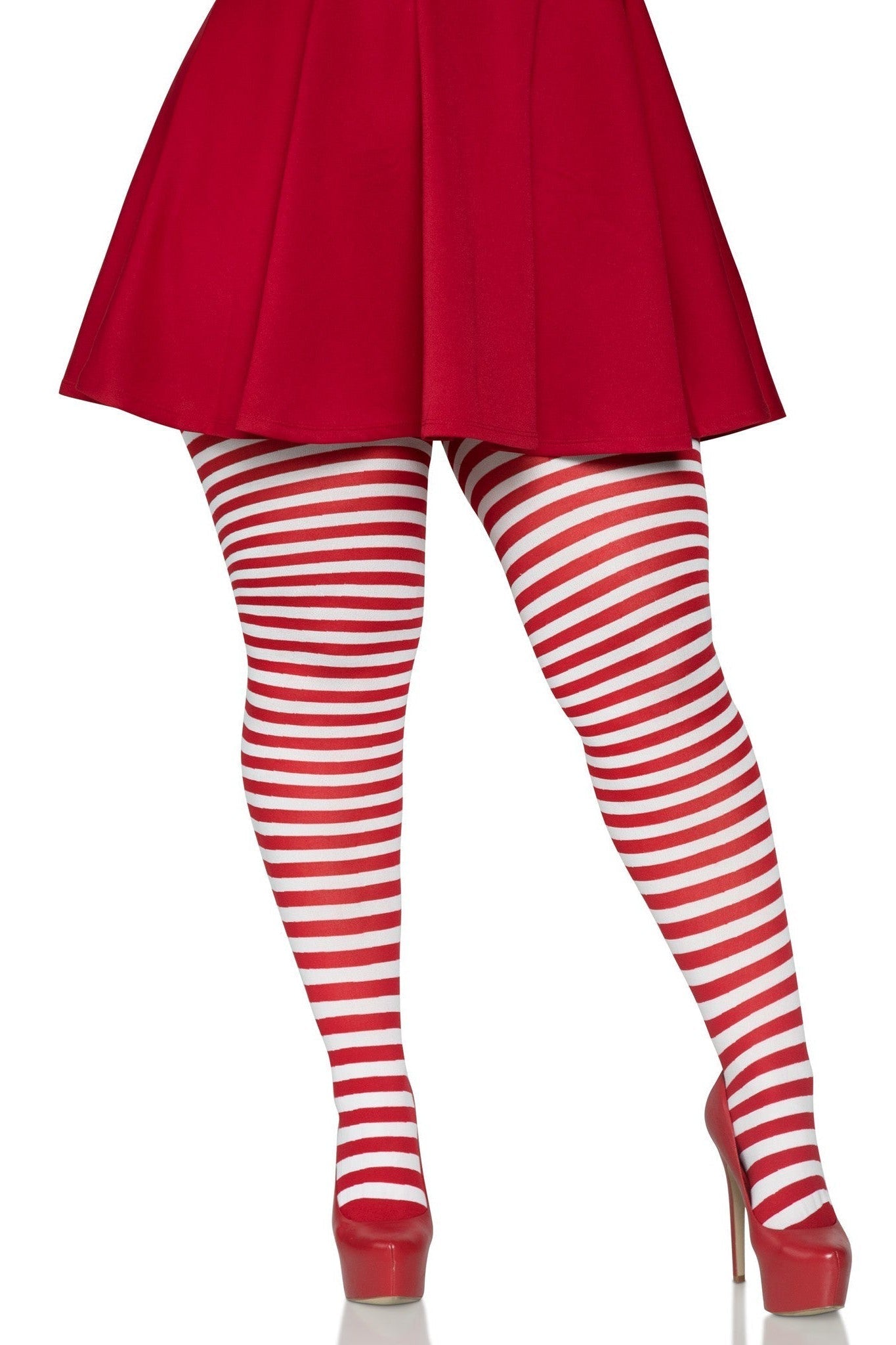 Free Shipping For Plus Size Nylon Striped Tights