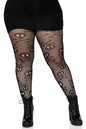 Free Shipping For Plus Size Pirate Booty Skull Net Tights