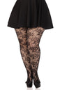 Free Shipping For Plus Size Wild Rose Net Tights