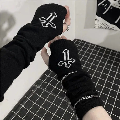 Free Shipping For 'Prayer' Cross Knitting Fingerless Gloves