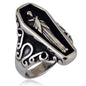 Free Shipping For 'Prayers' Dark Coffin Goth Rings