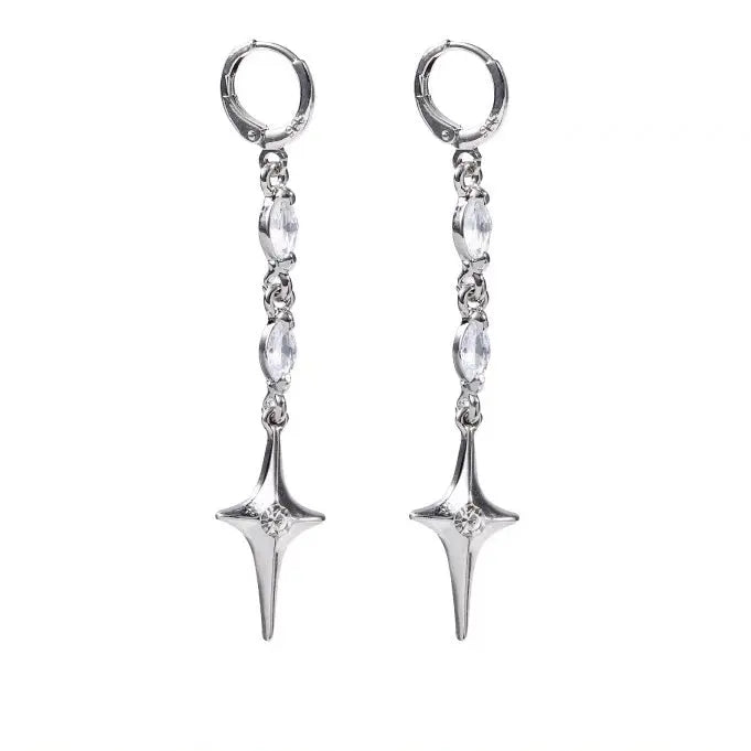 Free Shipping For 'Predictions' Long Future Star Non-piercing Earrings