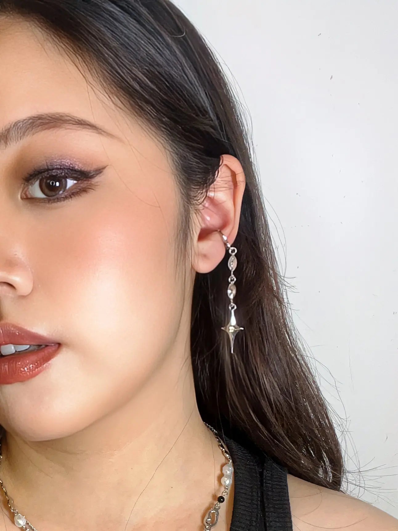 Free Shipping For 'Predictions' Long Future Star Non-piercing Earrings