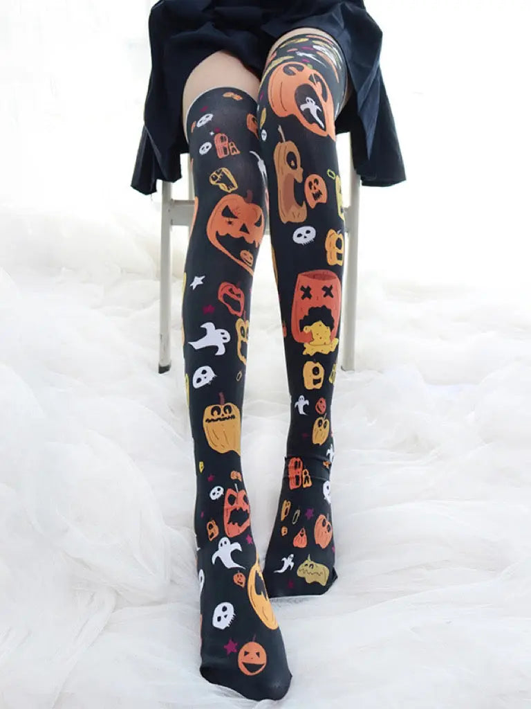 Free Shipping For 'Pumpkin Market' Limited Halloween Leg Tights