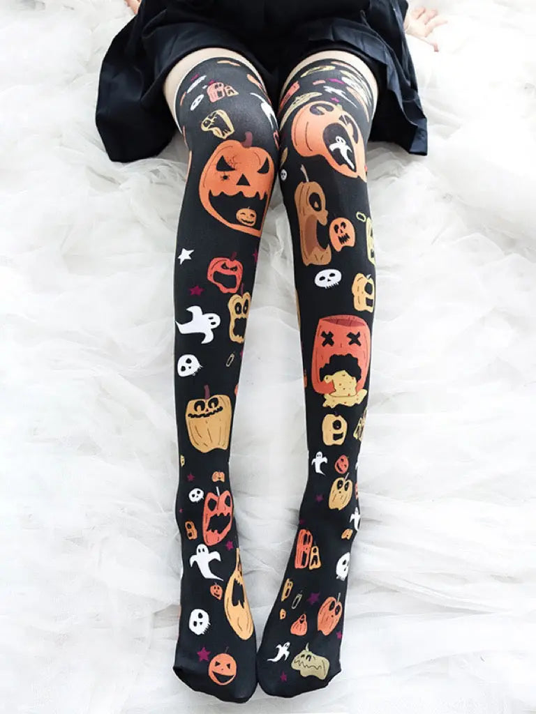 Free Shipping For 'Pumpkin Market' Limited Halloween Leg Tights