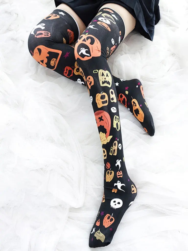 Free Shipping For 'Pumpkin Market' Limited Halloween Leg Tights