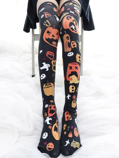 Free Shipping For 'Pumpkin Market' Limited Halloween Leg Tights