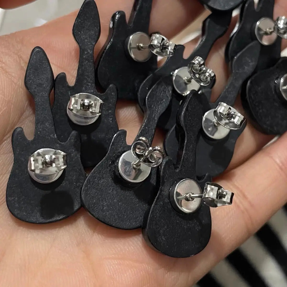 Free Shipping For 'Punk Princess' Kawaii Punk Guitar Earrings