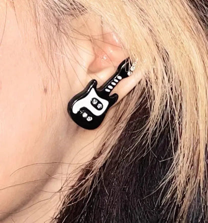 Free Shipping For 'Punk Princess' Kawaii Punk Guitar Earrings