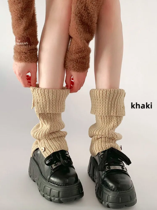 New Fashion Design Striped Knitted Leg Warmers