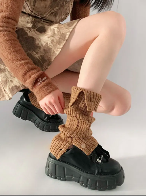 New Fashion Design Striped Knitted Leg Warmers