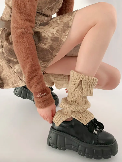 New Fashion Design Striped Knitted Leg Warmers