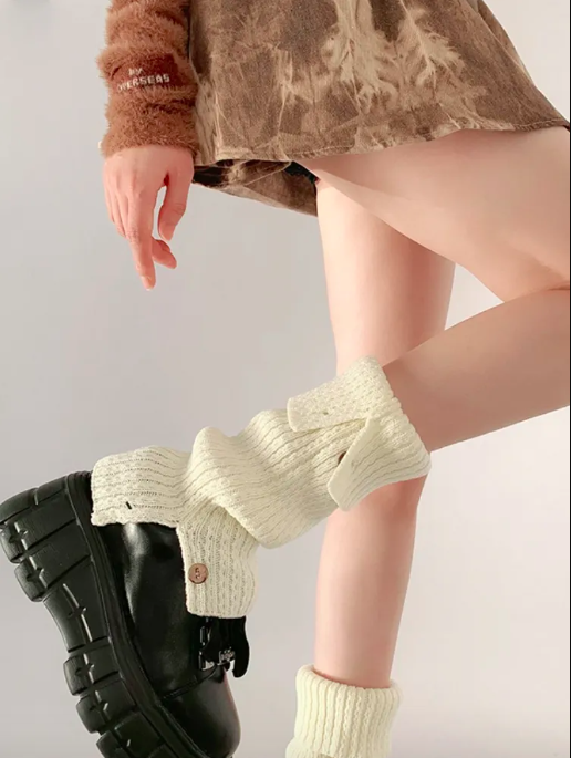 New Fashion Design Striped Knitted Leg Warmers