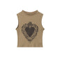 Free Shipping For 'Queencard' y2k Punk Distressed Tank Top