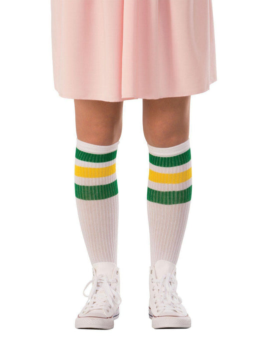 Free Shipping For Adult Stranger Things Eleven Striped Knee-High Socks