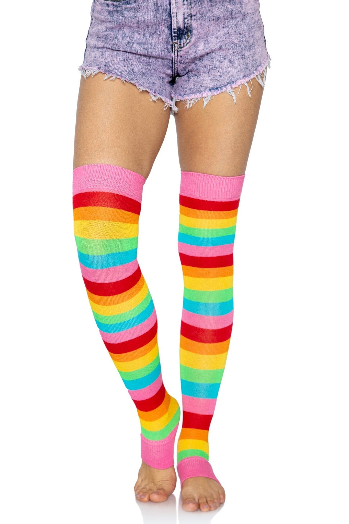 Free Shipping For Rainbow Leg Warmers