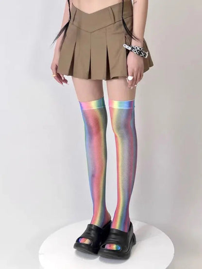 Free Shipping For 'Rainbow babe' Y2k Harajuku Pastel Tights