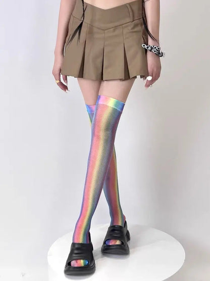 Free Shipping For 'Rainbow babe' Y2k Harajuku Pastel Tights