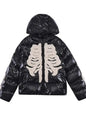 Free Shipping For 'Reborn' Dark Oversized Skeleton Hooded Puffer