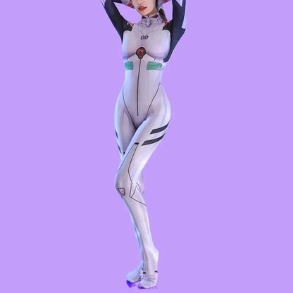 Free Shipping For 'Rei Ayanami' EVA Cosplay Sexy Tights Bodysuit