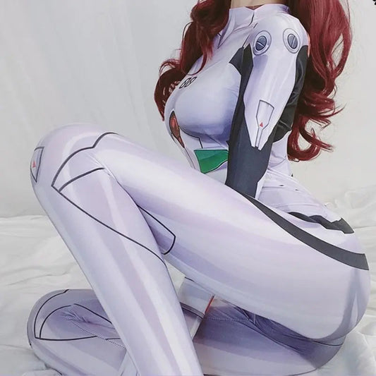 Free Shipping For 'Rei Ayanami' EVA Cosplay Sexy Tights Bodysuit