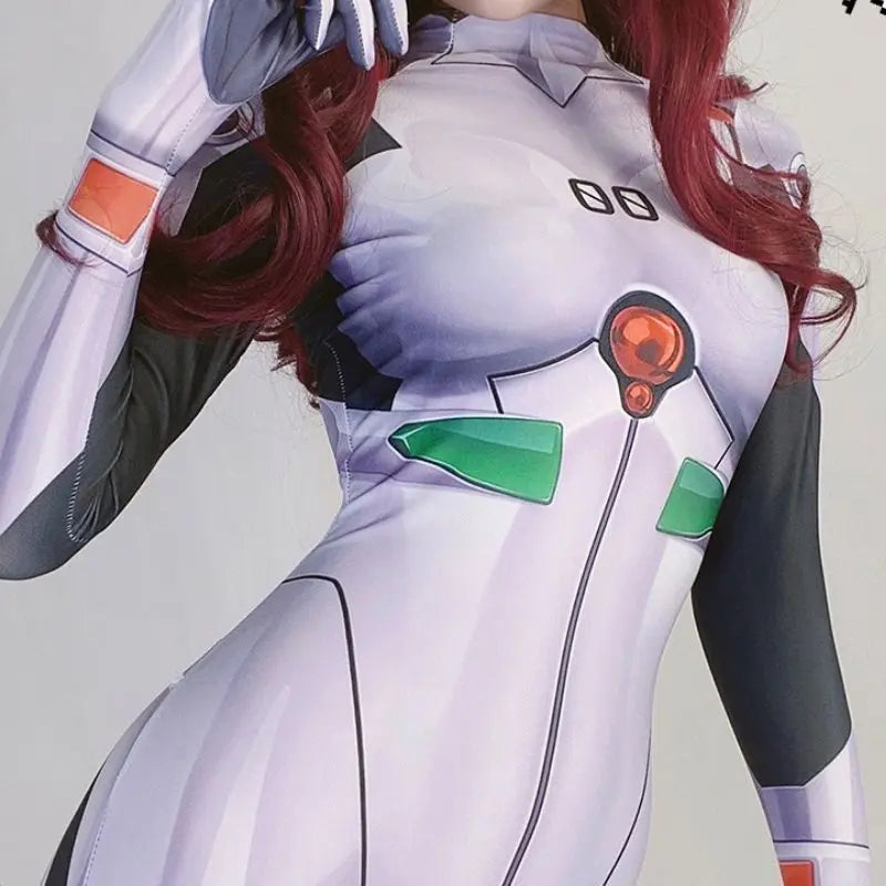 Free Shipping For 'Rei Ayanami' EVA Cosplay Sexy Tights Bodysuit