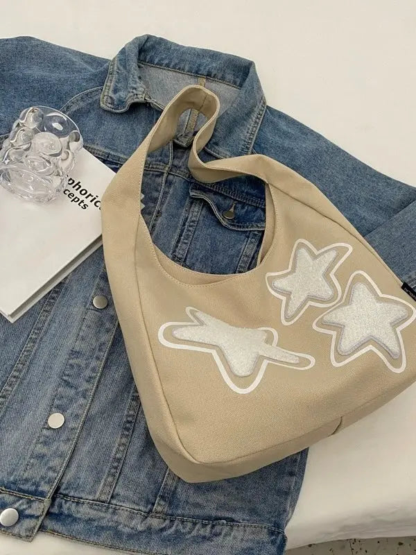 Free Shipping For 'Retro Star' Y2k Fleeced Star Underarm Bag