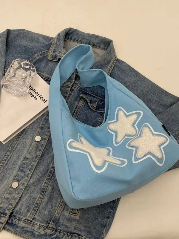 Free Shipping For 'Retro Star' Y2k Fleeced Star Underarm Bag